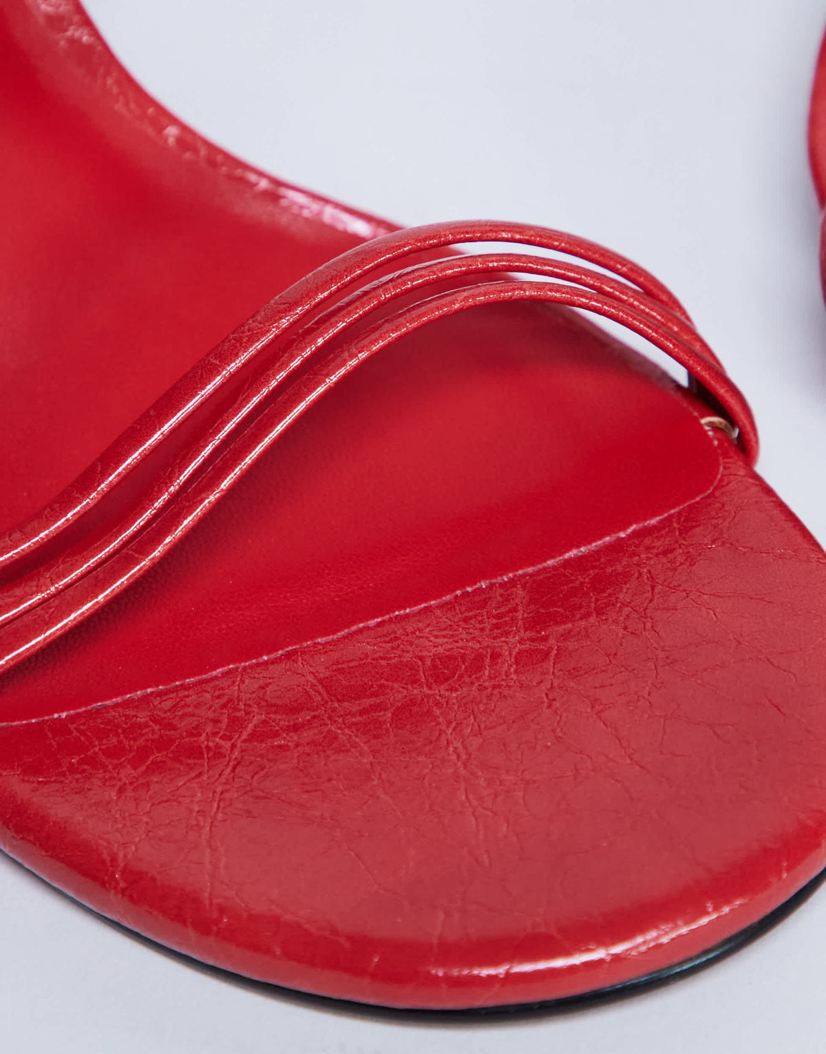 Topshop Abbie strappy heeled sandal in red