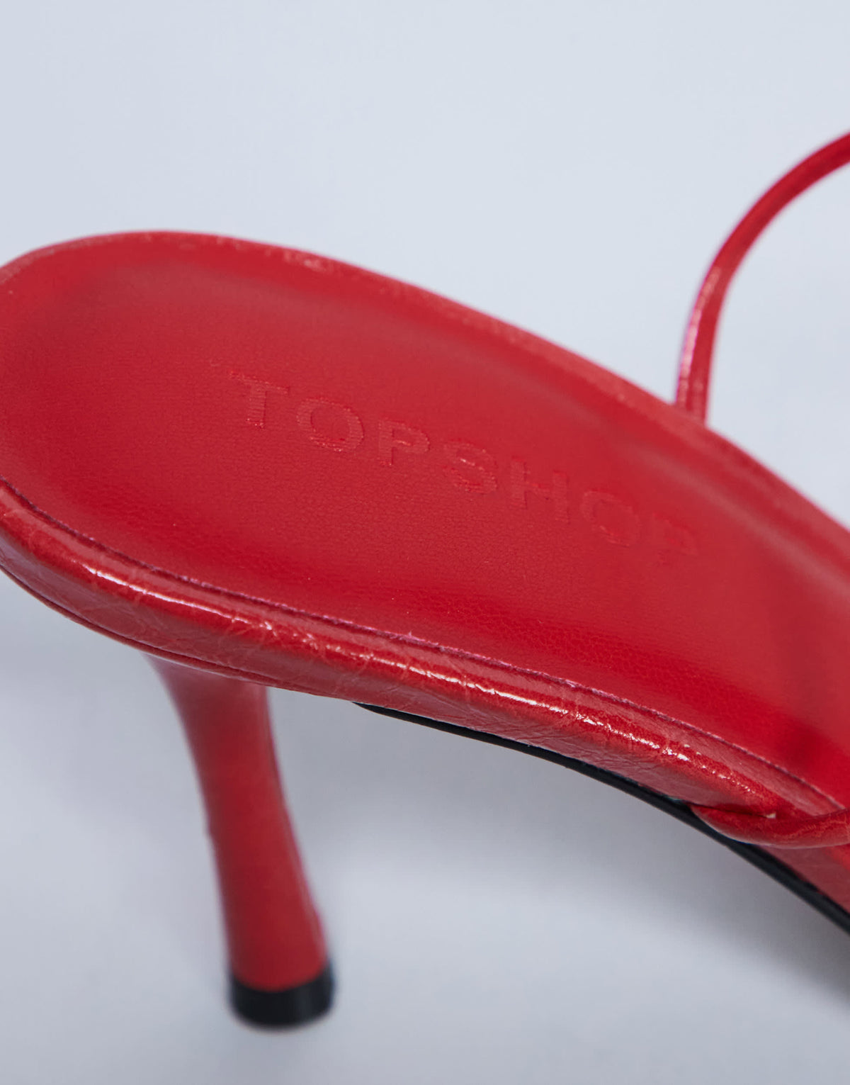 Topshop Abbie strappy heeled sandal in red