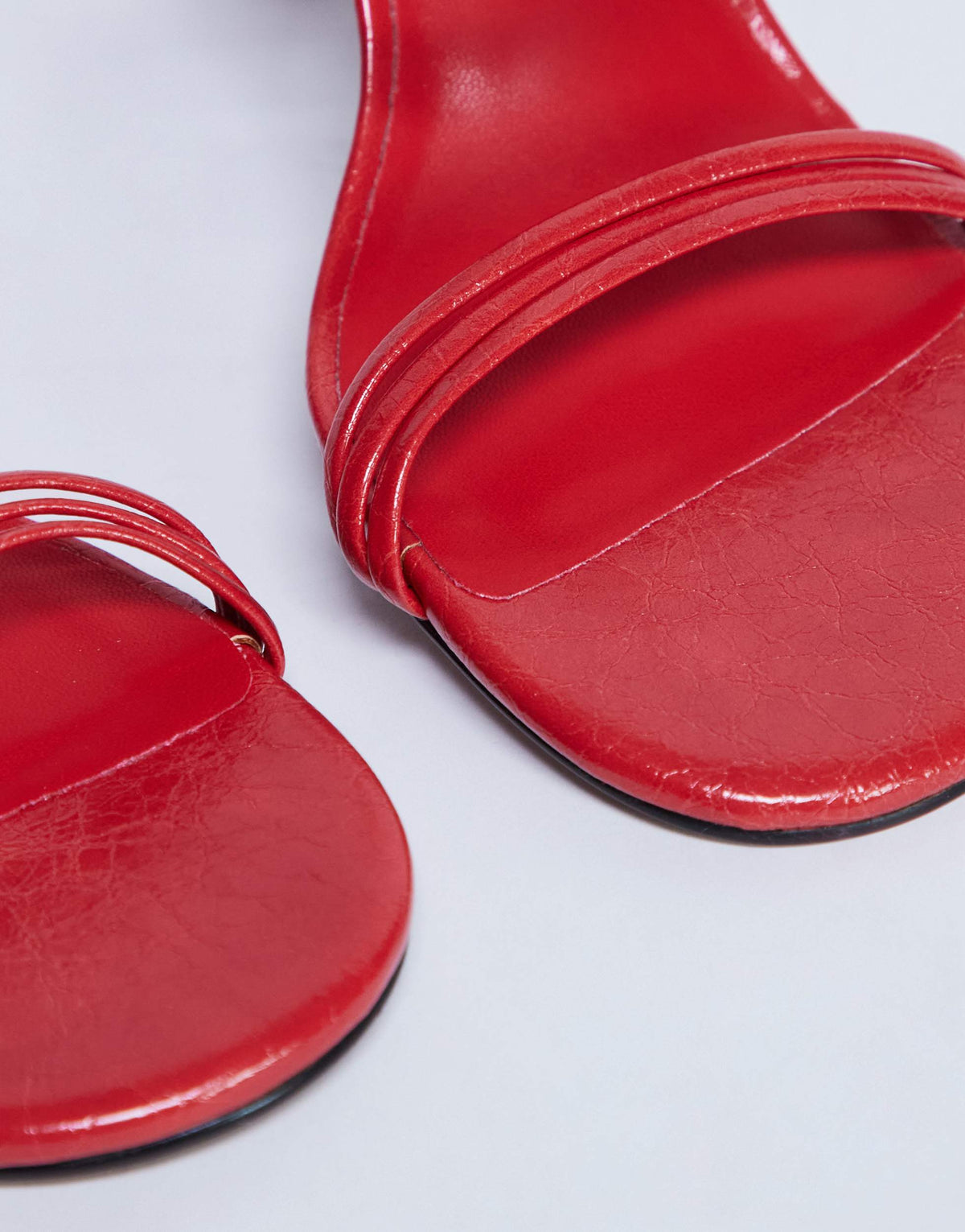 Topshop Abbie strappy heeled sandal in red