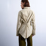 Topshop cinched oversized poplin shirt in stone