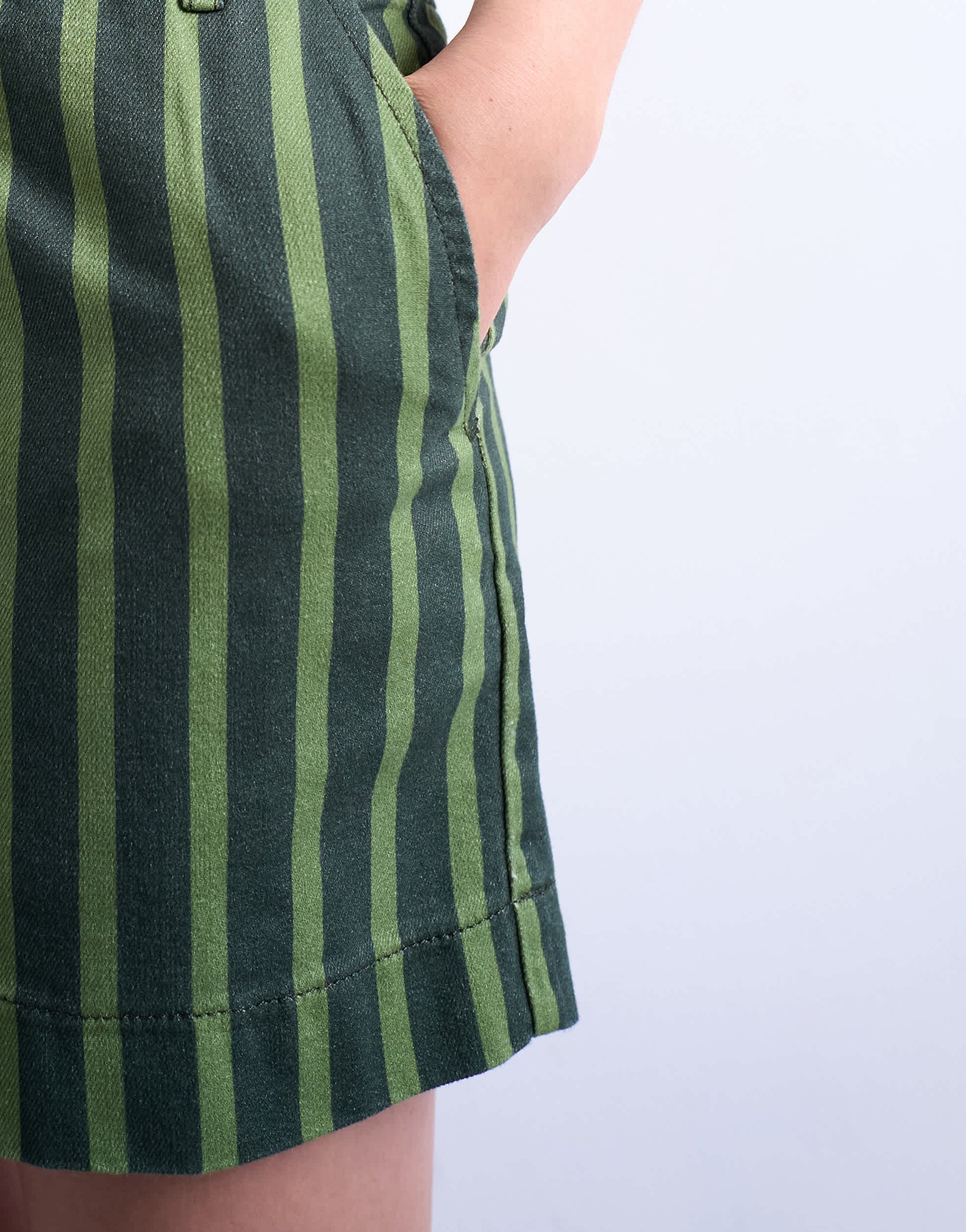 Topshop pull on utility skirt in multi stripe