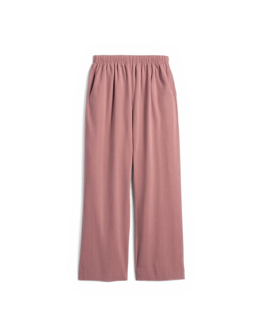 Topshop cord wide leg awkward length trouser in pink