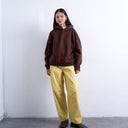 Topshop cord high rise barrel trouser in buttermilk