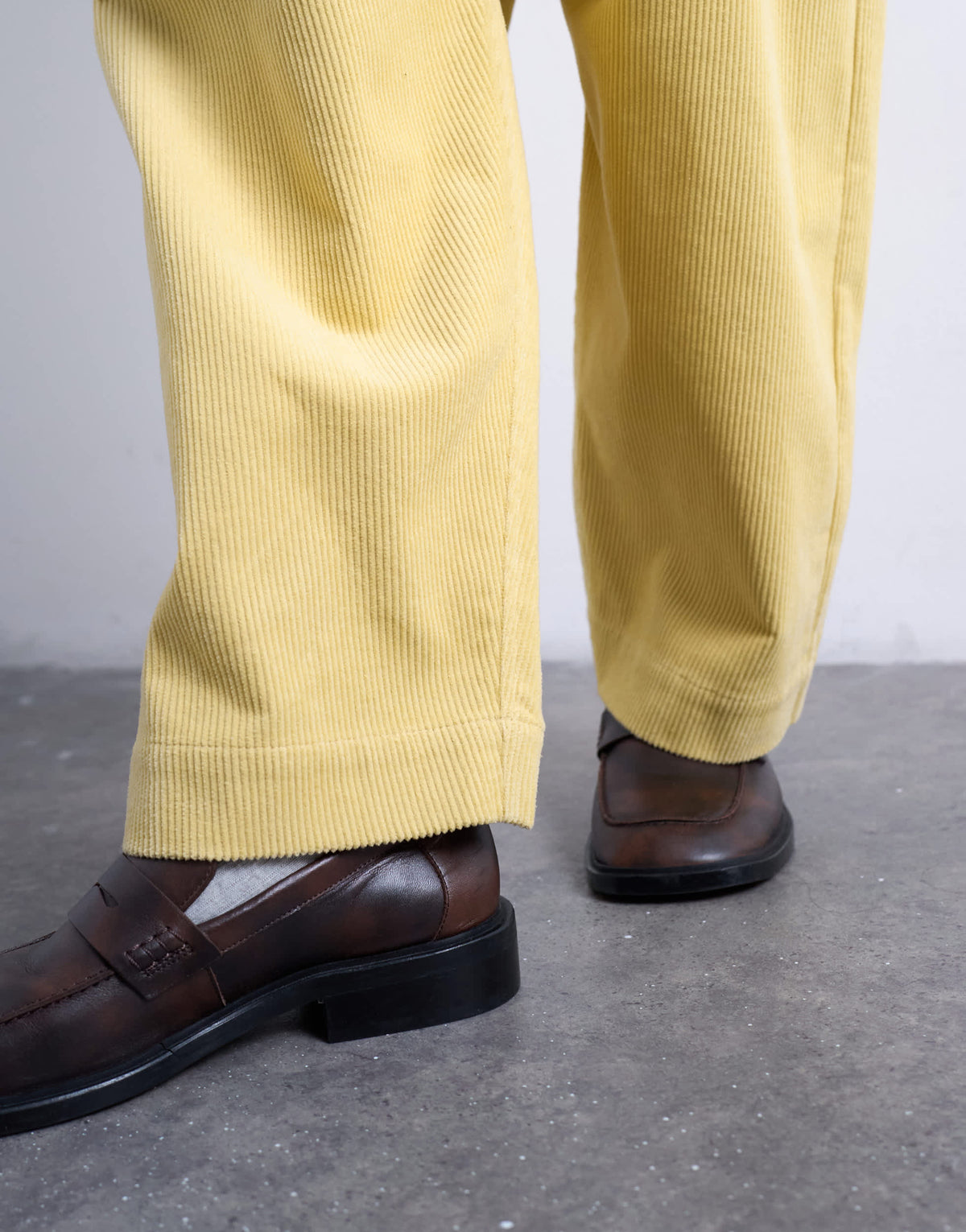 Topshop cord high rise barrel trouser in buttermilk