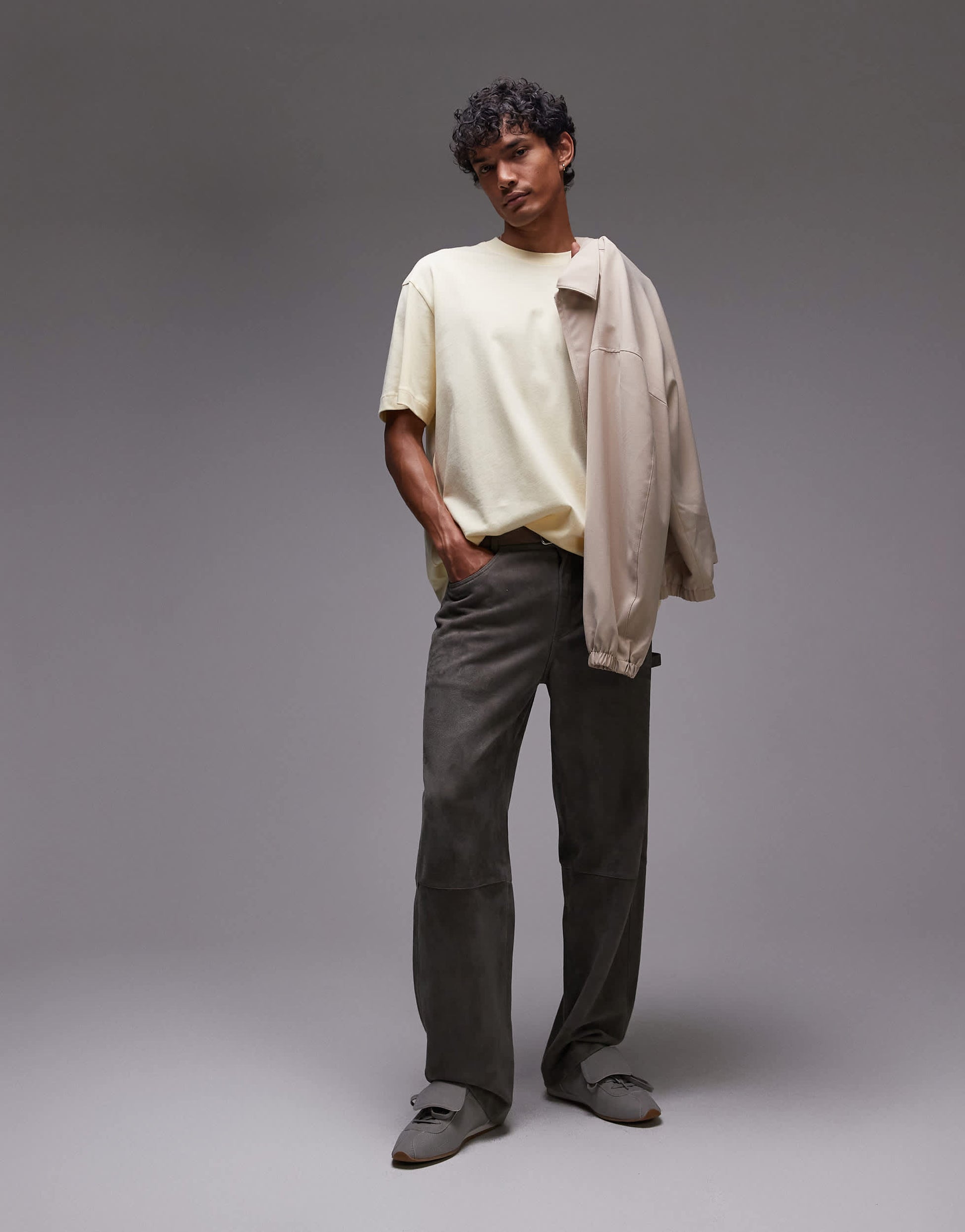 Topman relaxed fit t-shirt in buttermilk yellow