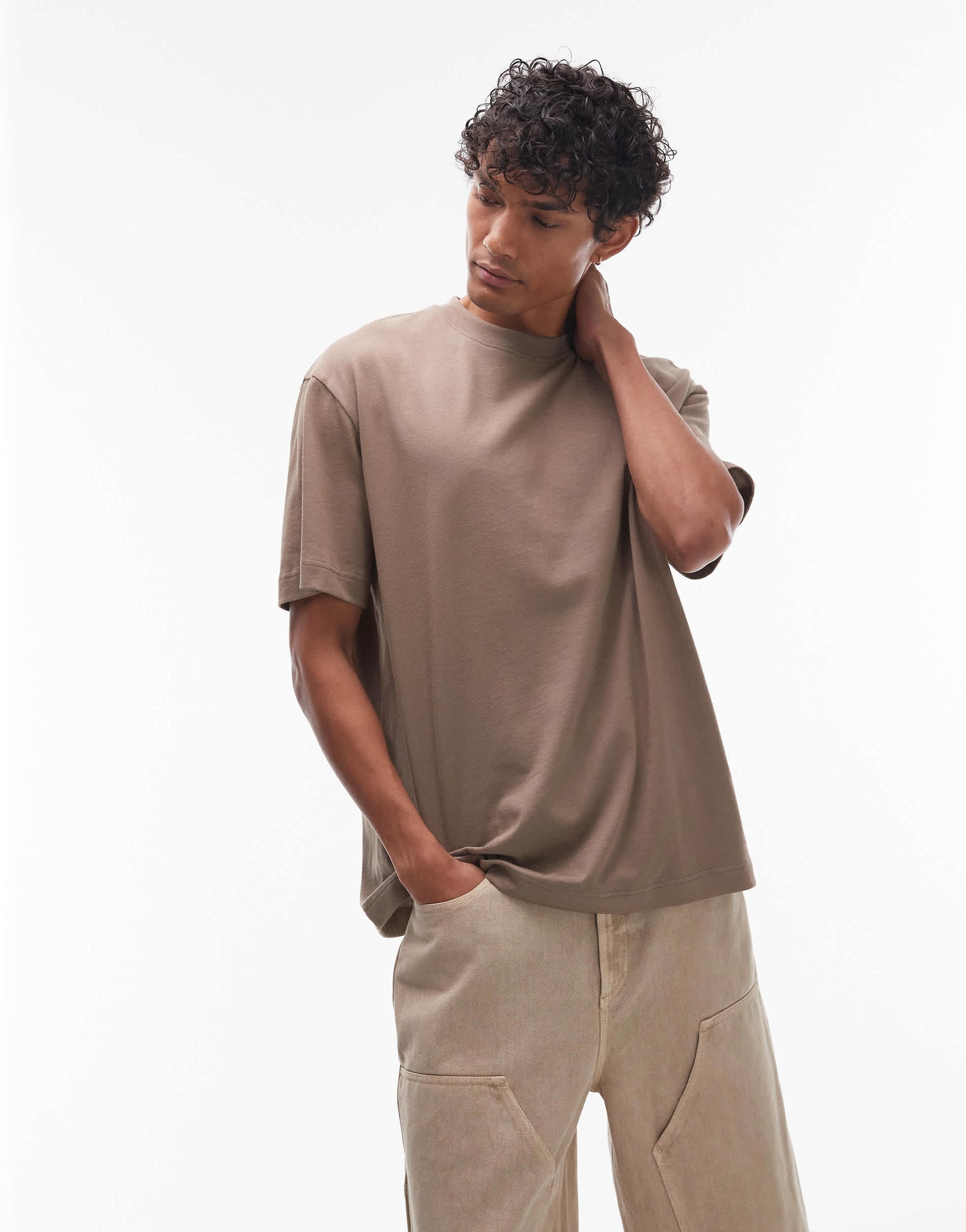 Topman relaxed fit t-shirt in brown