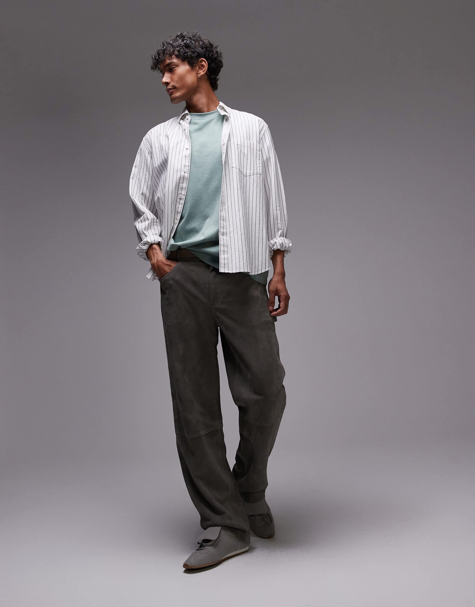 Topman relaxed fit t-shirt in sage
