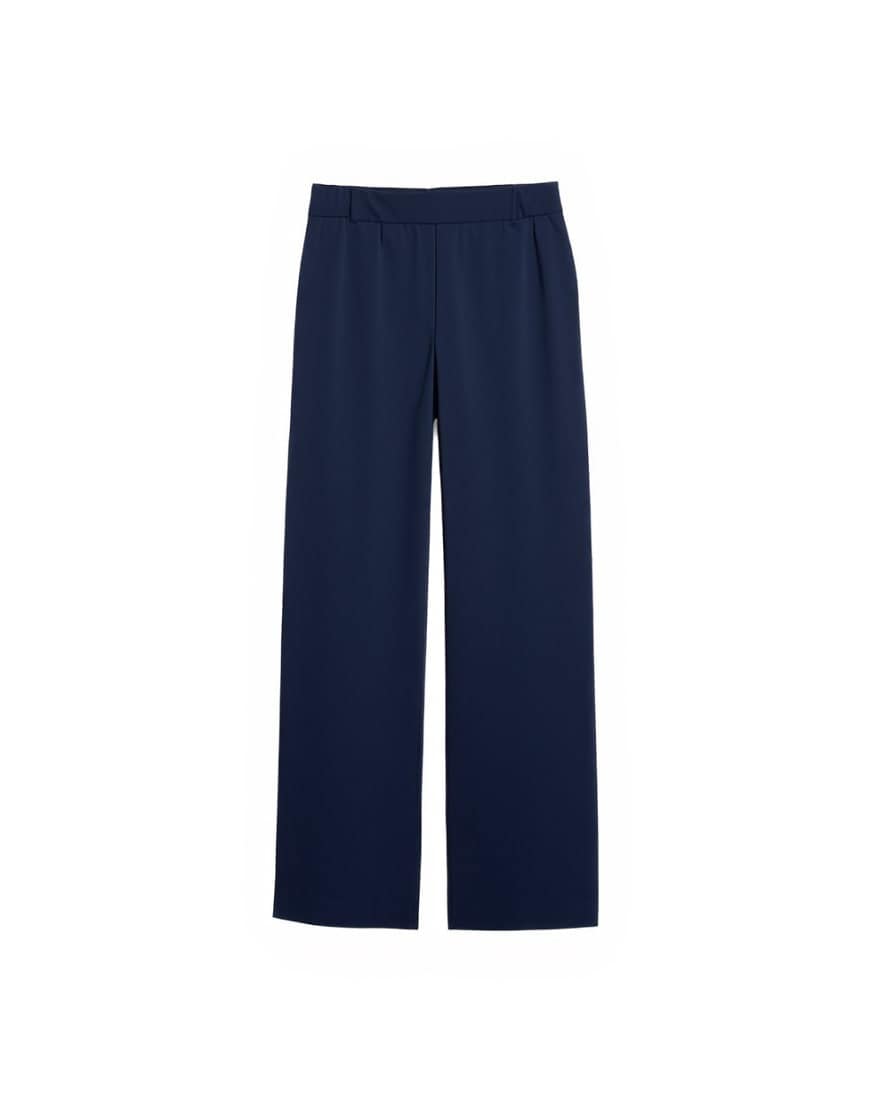 Topshop clean pull on tailored trouser in navy 