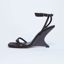 Sandales compensées sculptées Alexa de Topshop, couleur chocolat