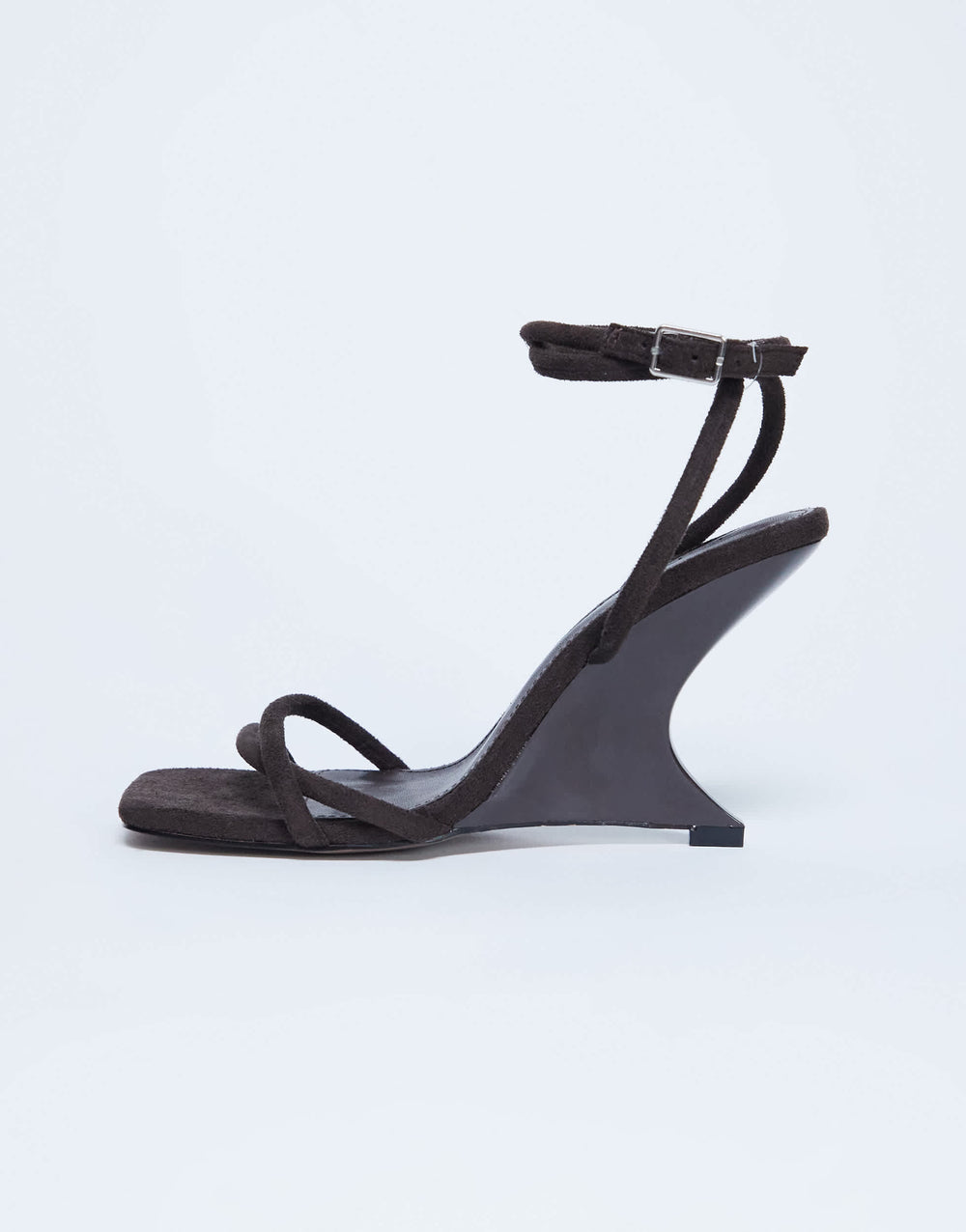 Sandales compensées sculptées Alexa de Topshop, couleur chocolat