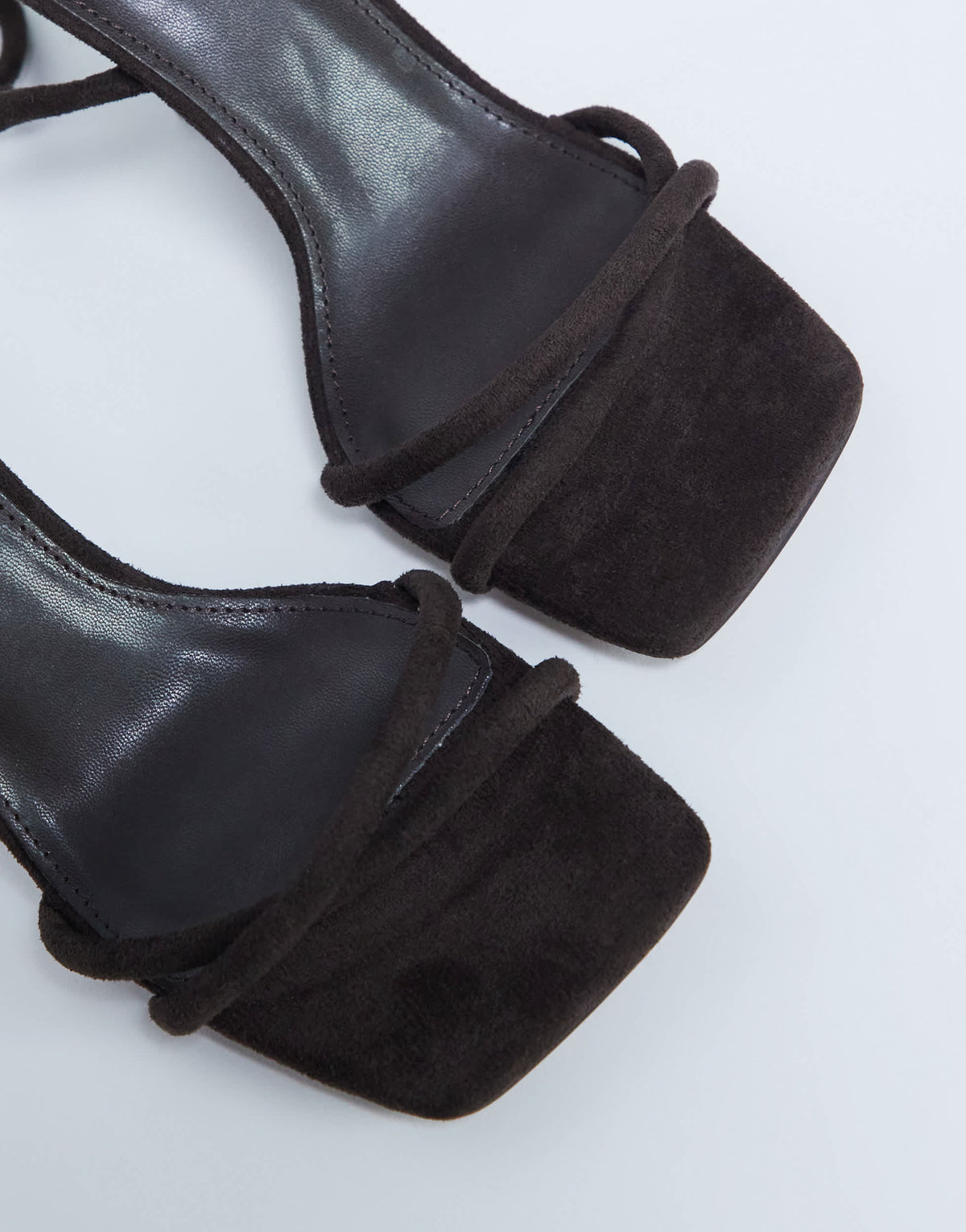 Topshop Alexa sculptured wedge sandal in chocolate