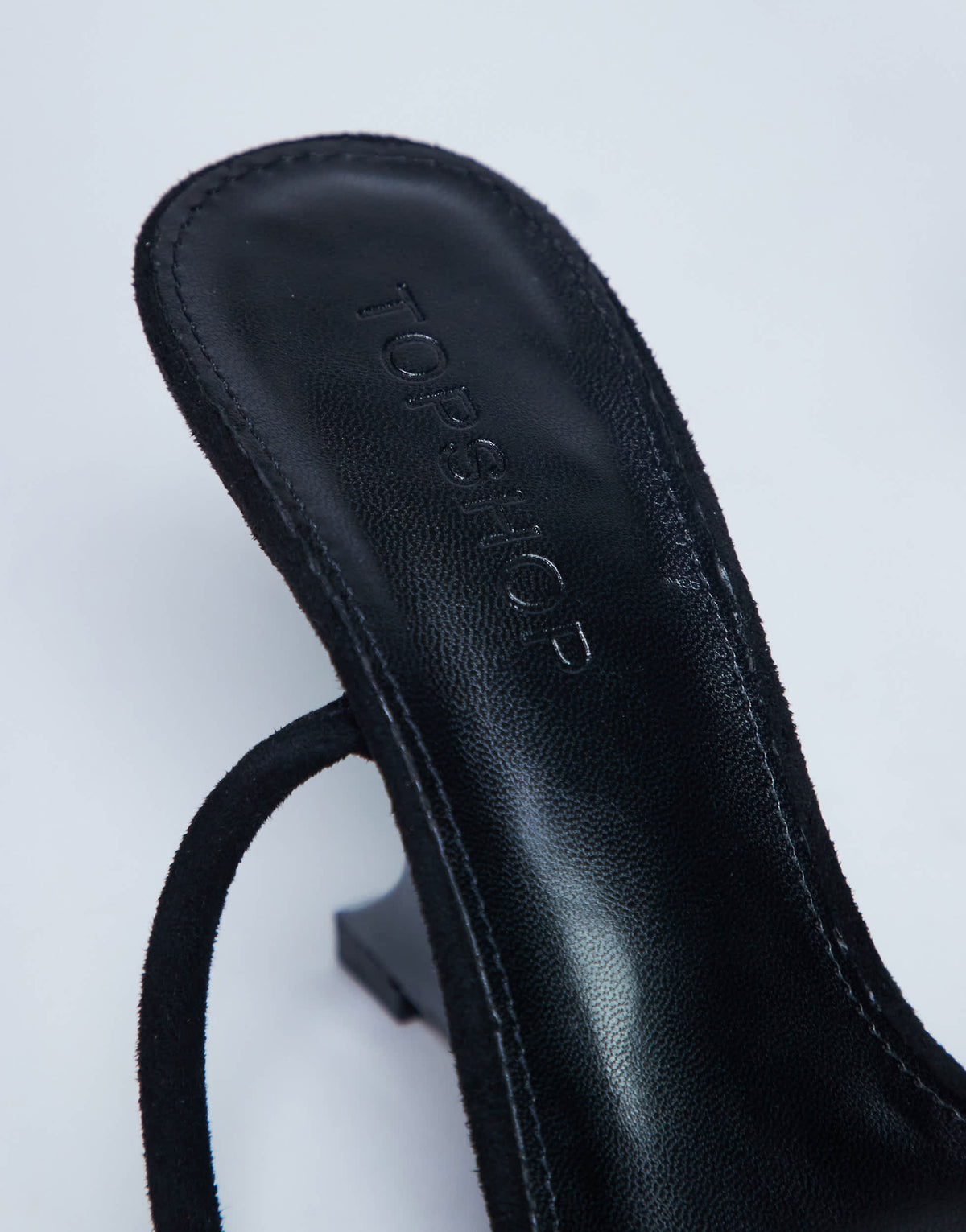 Topshop Alexa sculptured wedge sandal in black