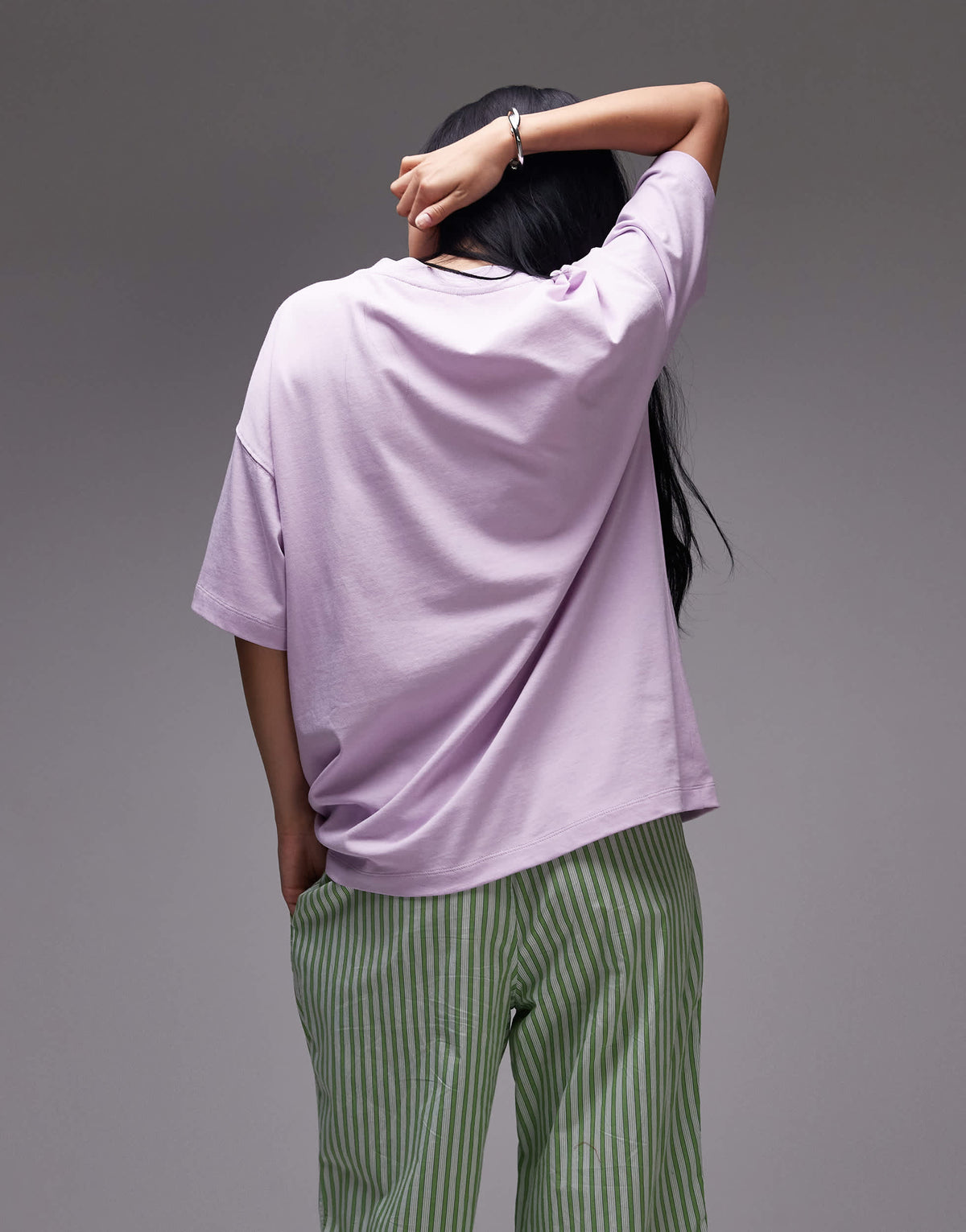 Topshop jersey Cote d'azur graphic boxy t-shirt in purple