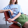 Topshop Oversize-T-Shirt mit Barcelona-Grafik in Blau
