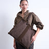 Topshop Tate Shearling-Tragetasche in Schokoladenbraun