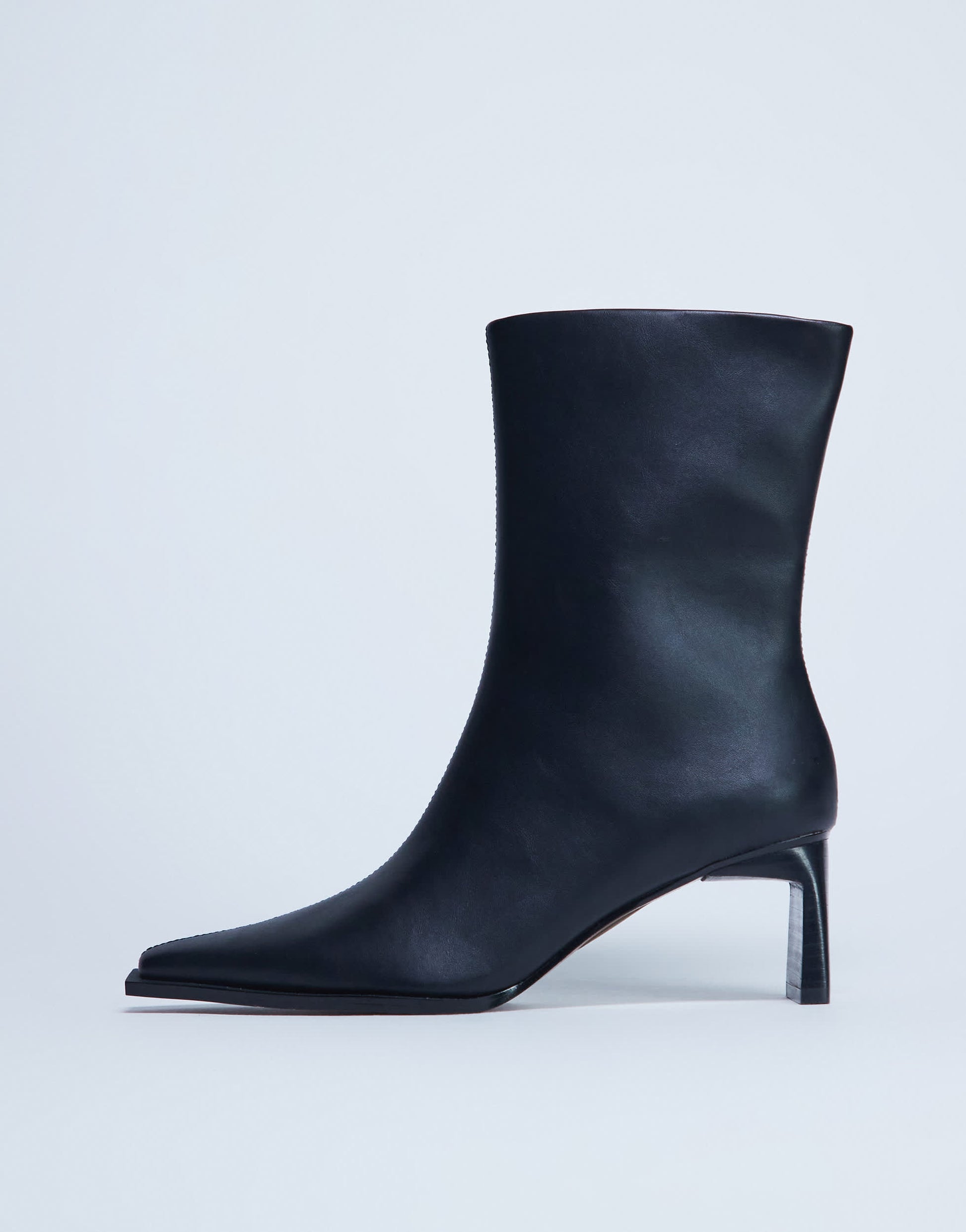 Topshop Nadie chisel toe ankle boot in black