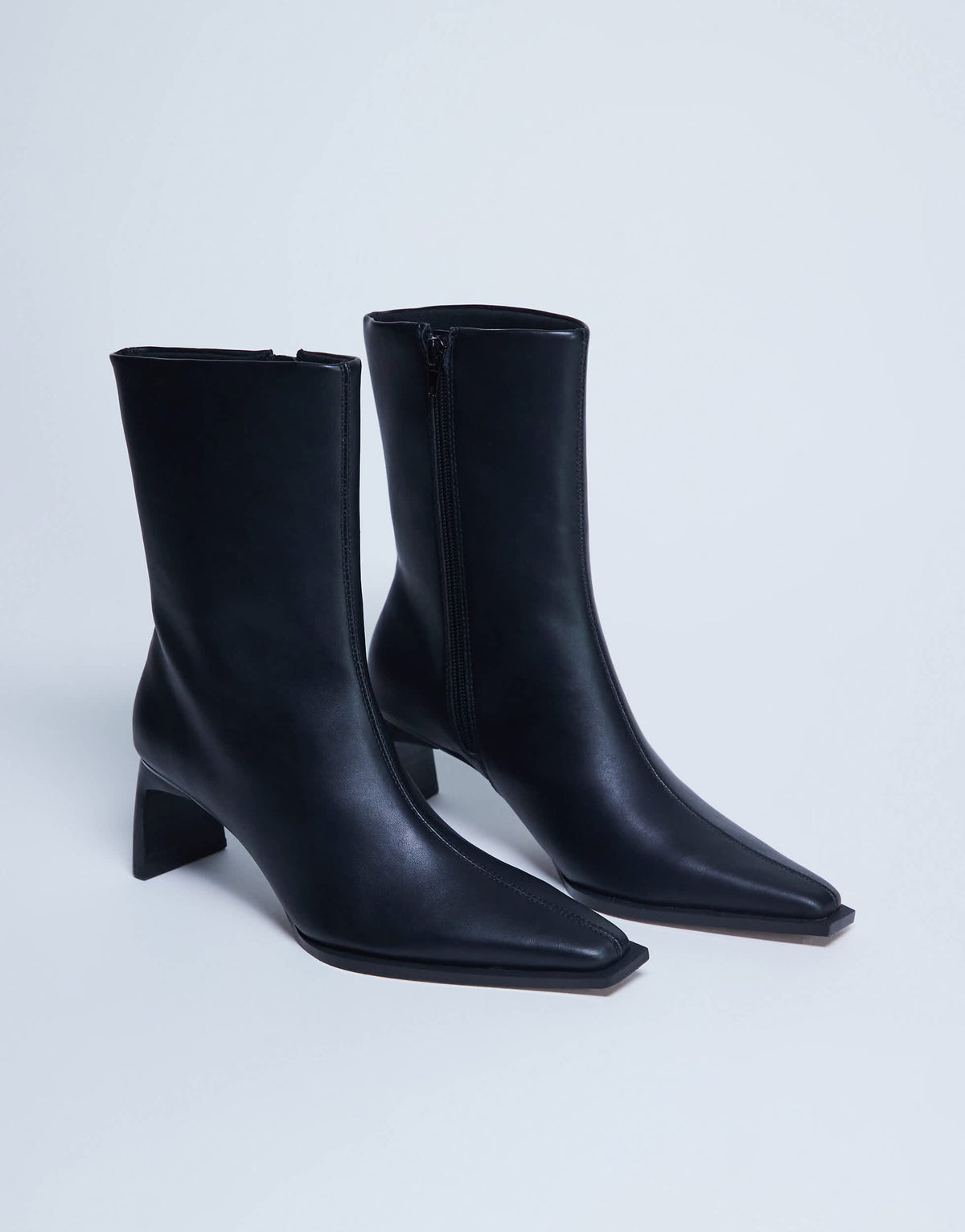 Topshop Nadie chisel toe ankle boot in black