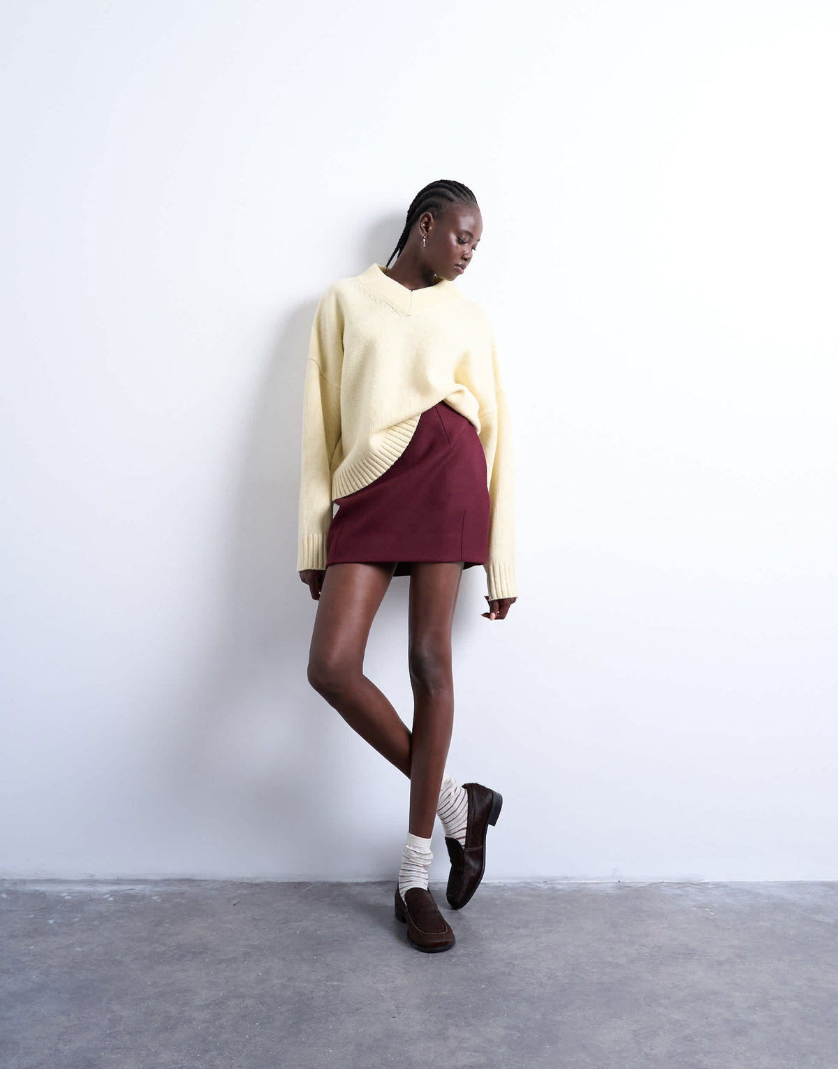 Topshop a line mini skirt in port royale