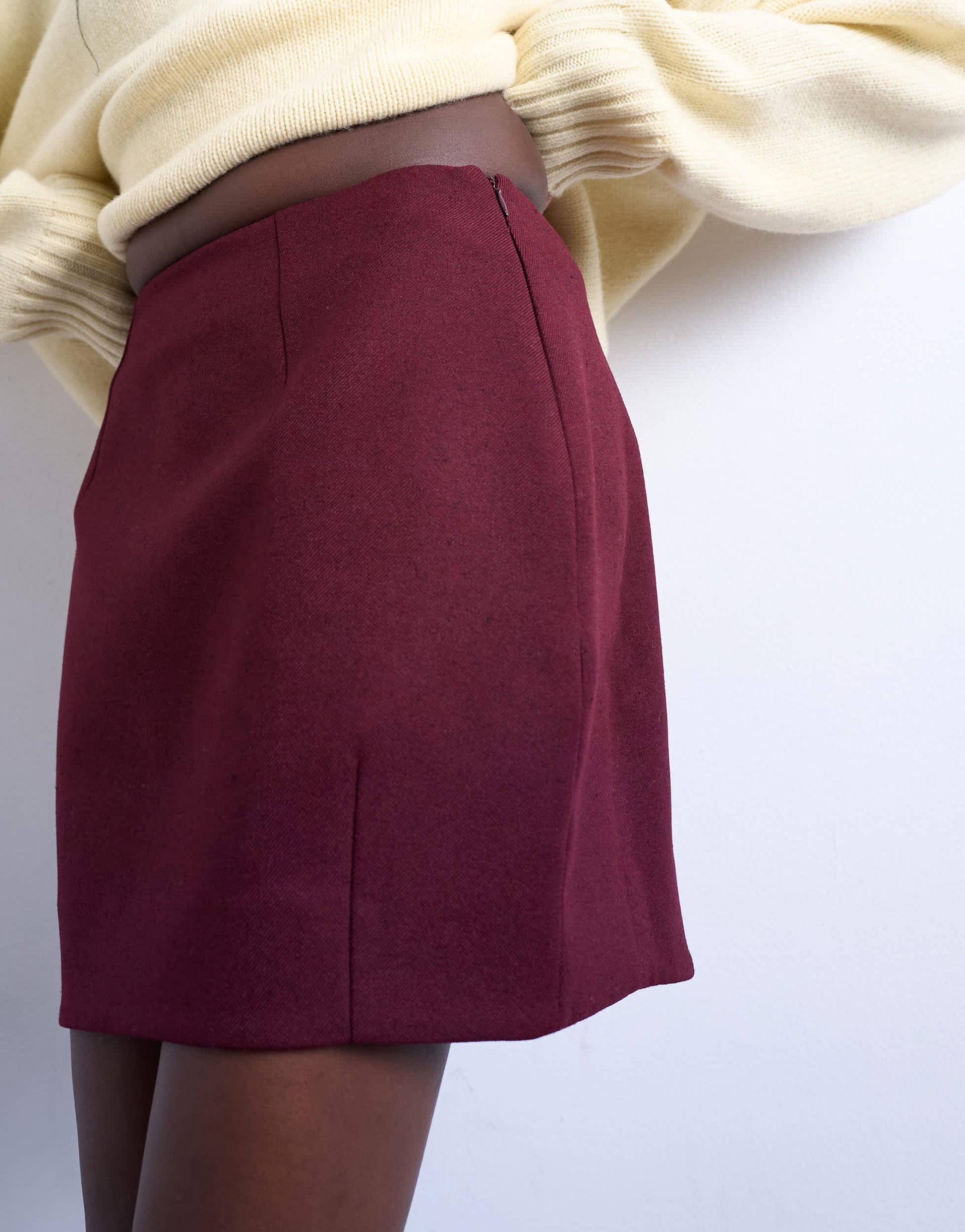 Topshop a line mini skirt in port royale