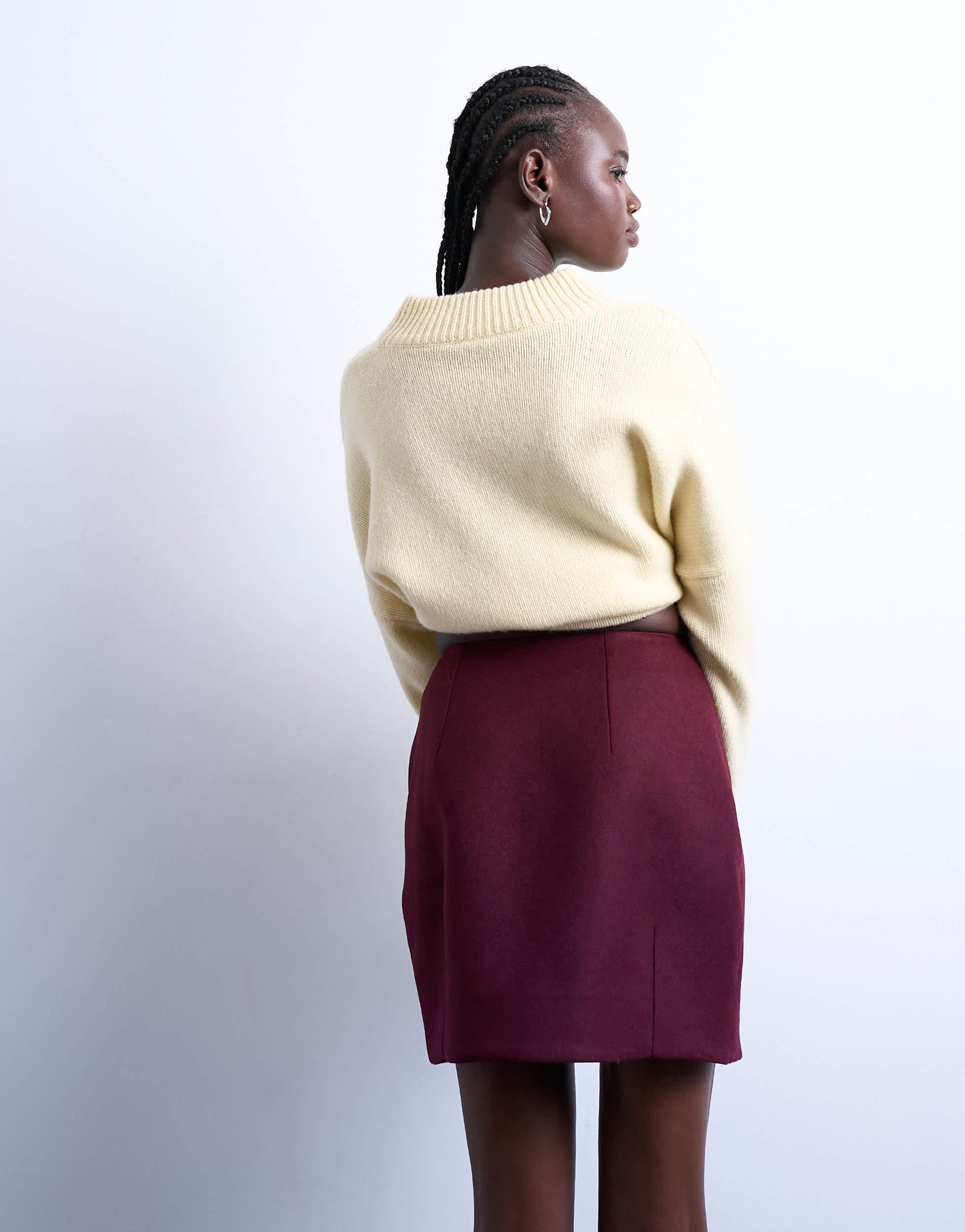 Topshop a line mini skirt in port royale