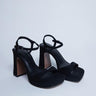 Topshop Faye chunky platform heeled sandal in black