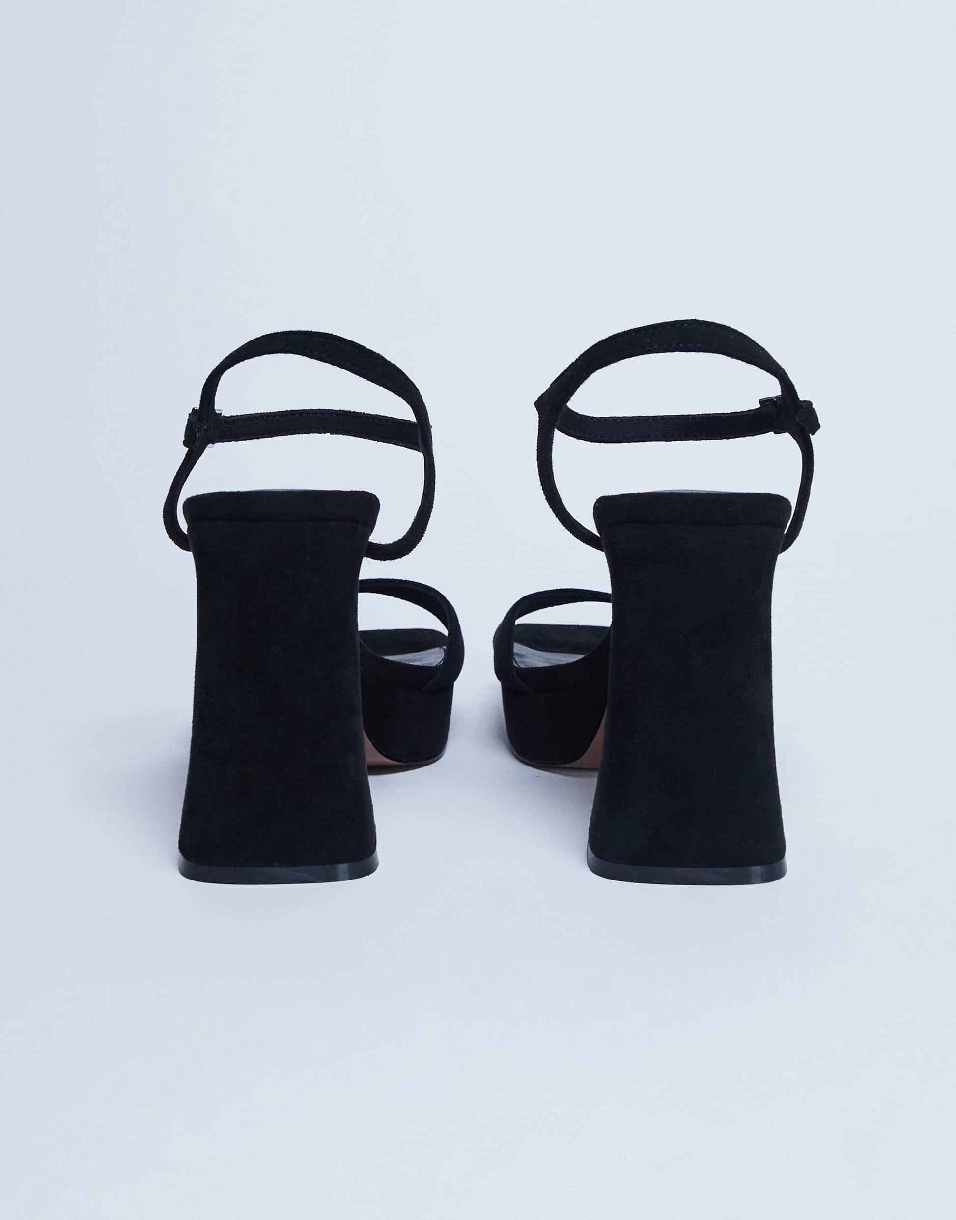 Topshop Faye chunky platform heeled sandal in black 