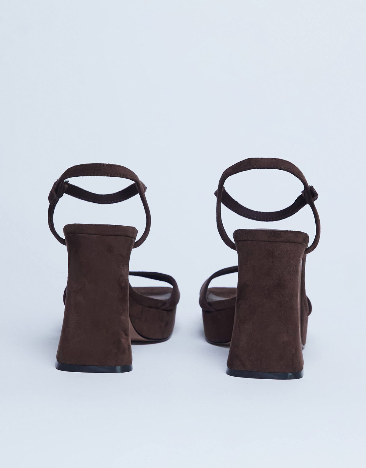 Topshop Faye chunky platform heeled sandal in chocolate