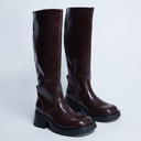 Bottes à talons compensés Rachel de Topshop, couleur chocolat