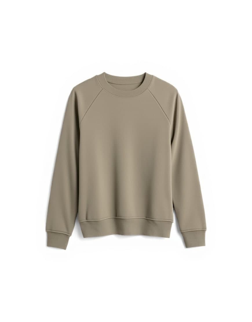 Topman boxy fit raglan sweatshirt in khaki