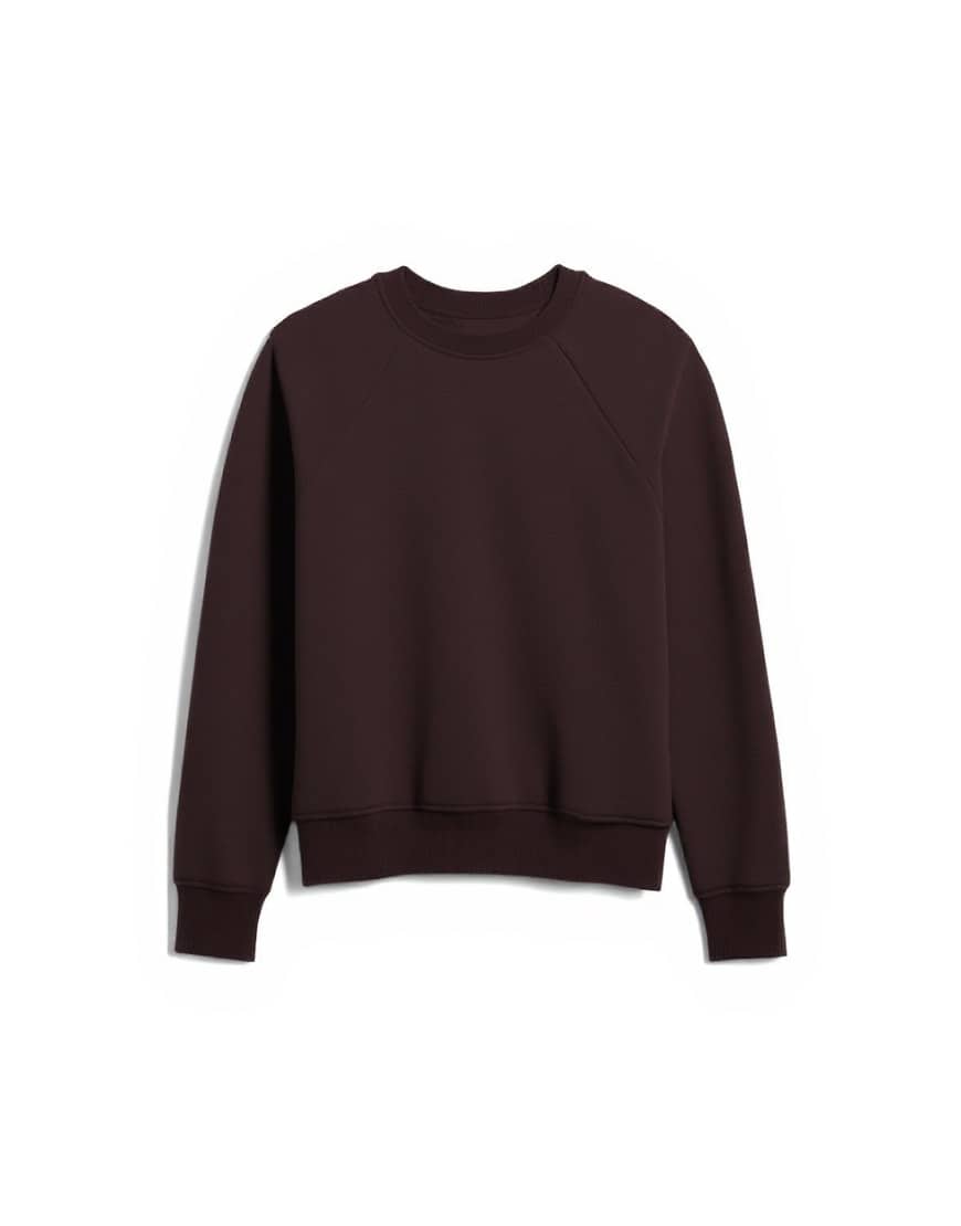 Topman boxy fit raglan sweatshirt in brown
