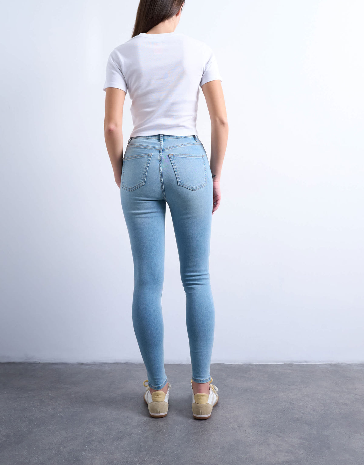 Topshop Hourglass Jamie skinny high rise jean in bleach
