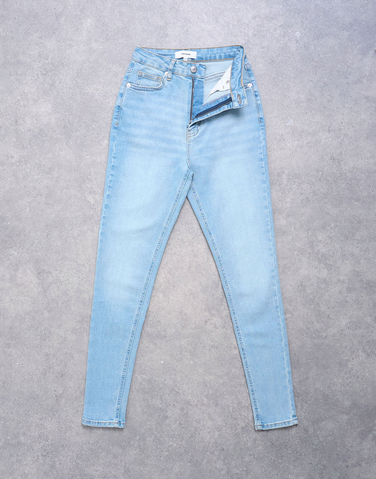 Topshop Hourglass Jamie skinny high rise jean in bleach