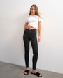 Topshop Jamie skinny high rise jean in black