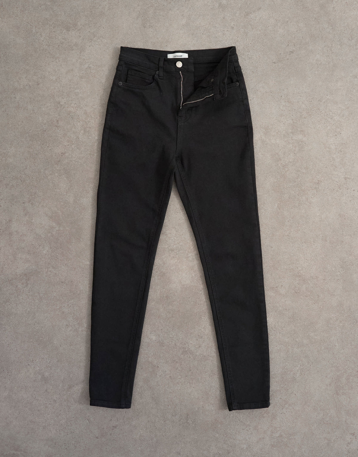 Topshop Jamie skinny high rise jean in black