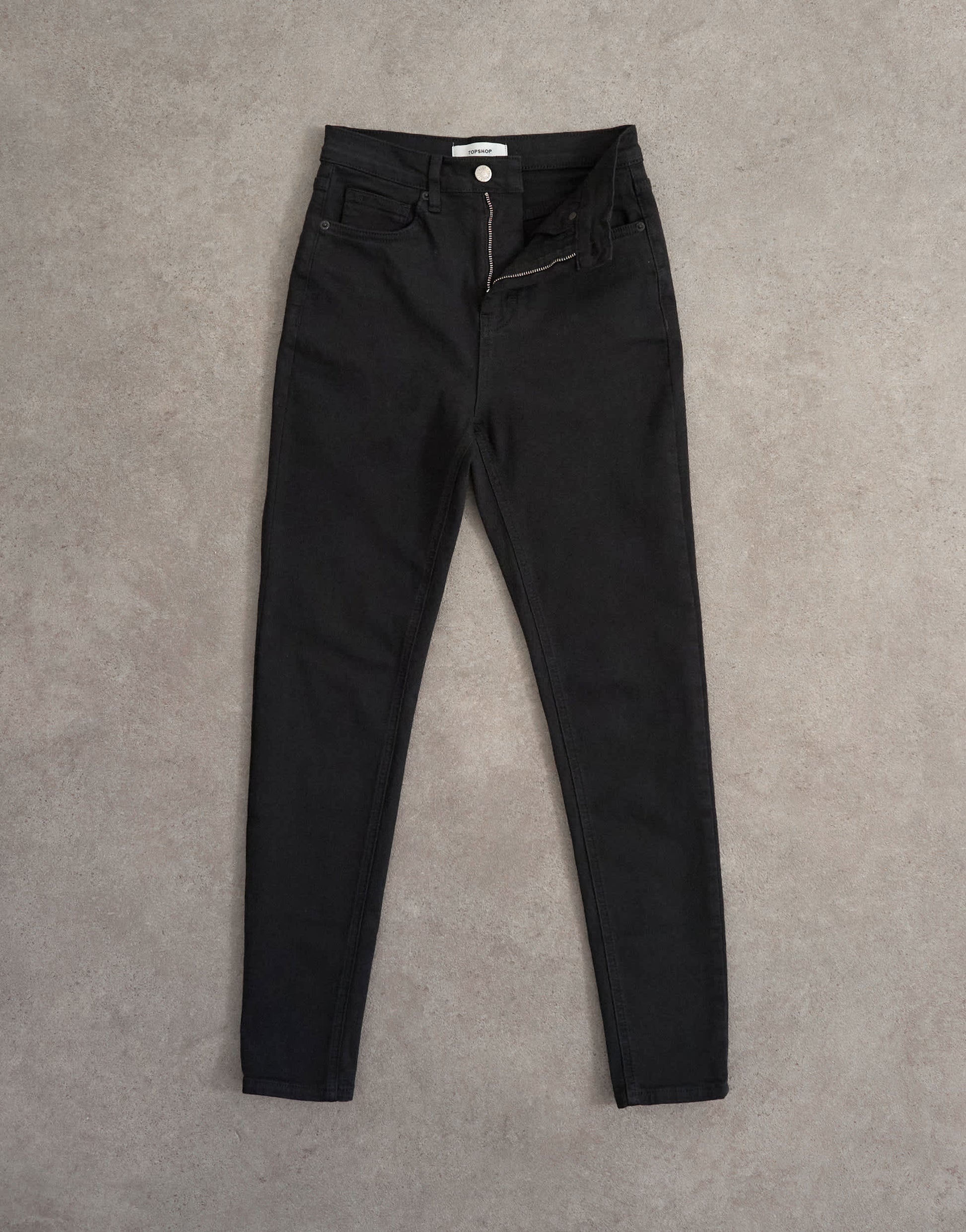 Topshop Jamie skinny high rise jean in black