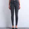 Topshop Jamie Skinny High Rise Jeans in verwaschenem Schwarz