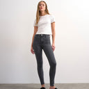 Topshop Joni skinny high rise jean in washed black