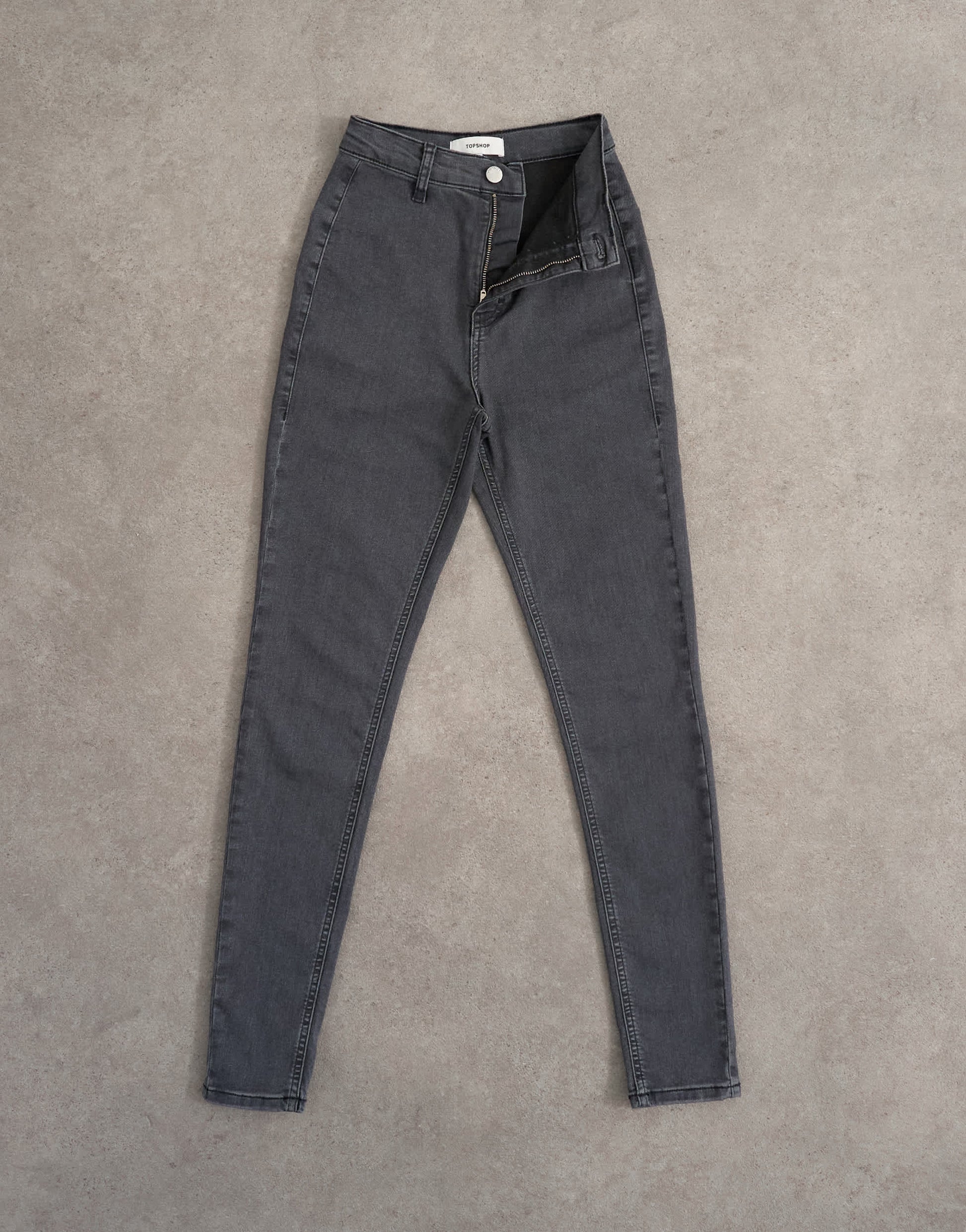 Topshop Joni skinny high rise jean in washed black