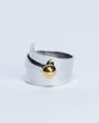 Topshop Ryan waterproof stainless steel wrap ring in silver
