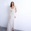 Robe nuisette Topshop Amalfi à épaules volantées et imprimé monochrome