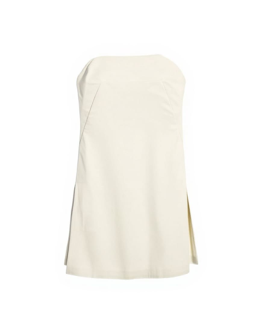 Topshop clean longline tunic bandeau top in buttermilk