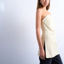 Topshop clean longline tunic bandeau top in buttermilk