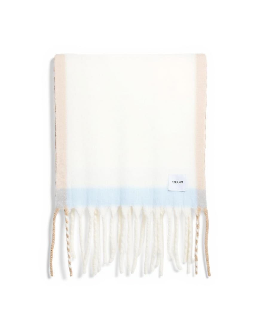 Topshop Sydney blanket scarf in beige