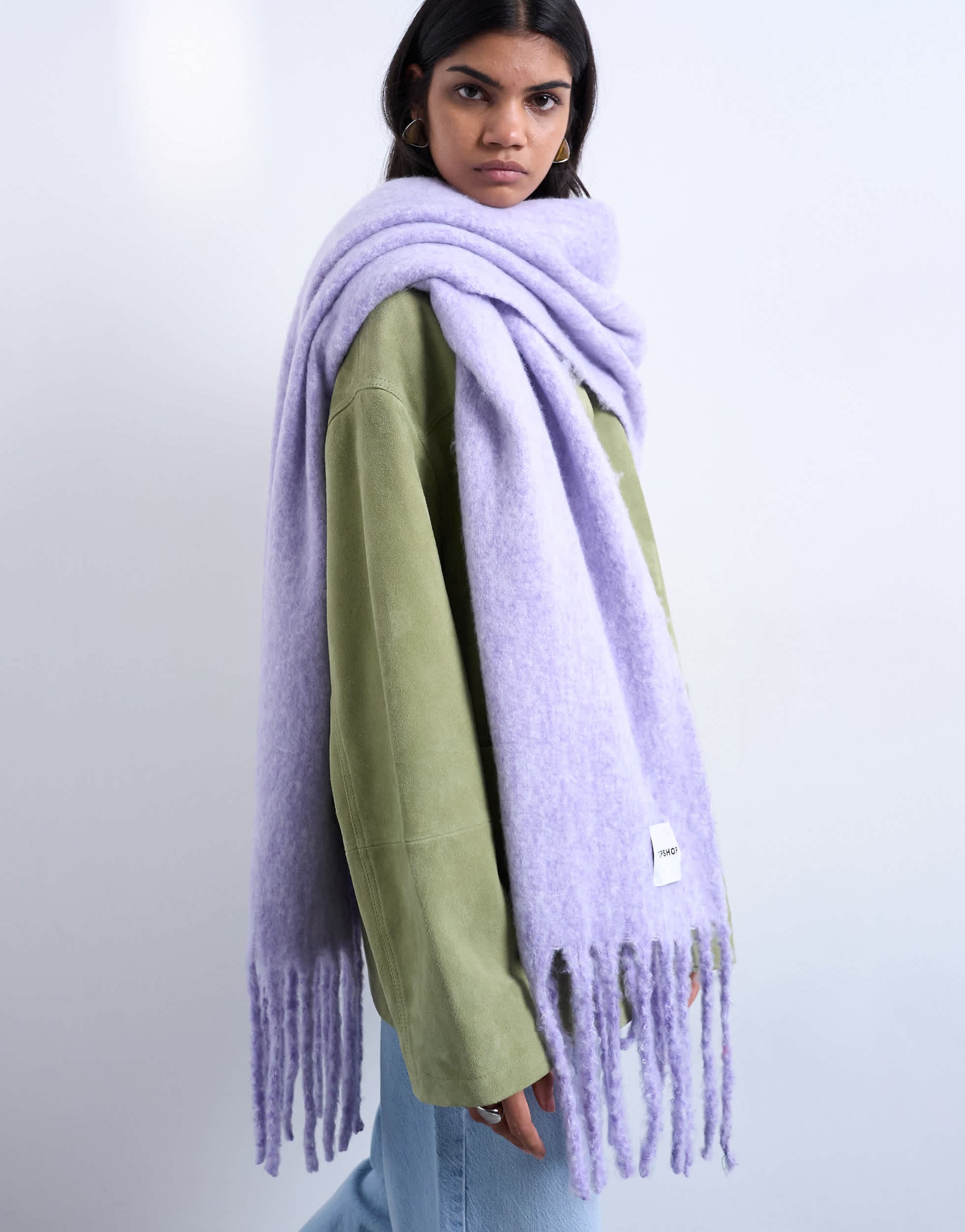 Topshop Sydney blanket scarf in lilac