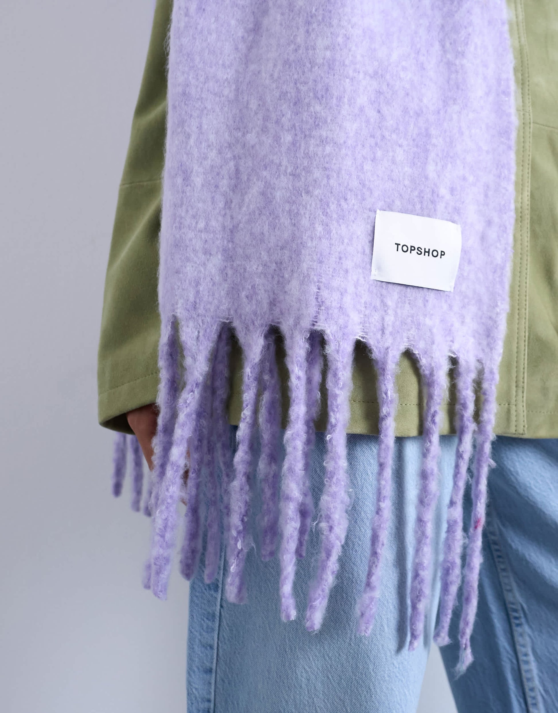 Topshop Sydney blanket scarf in lilac