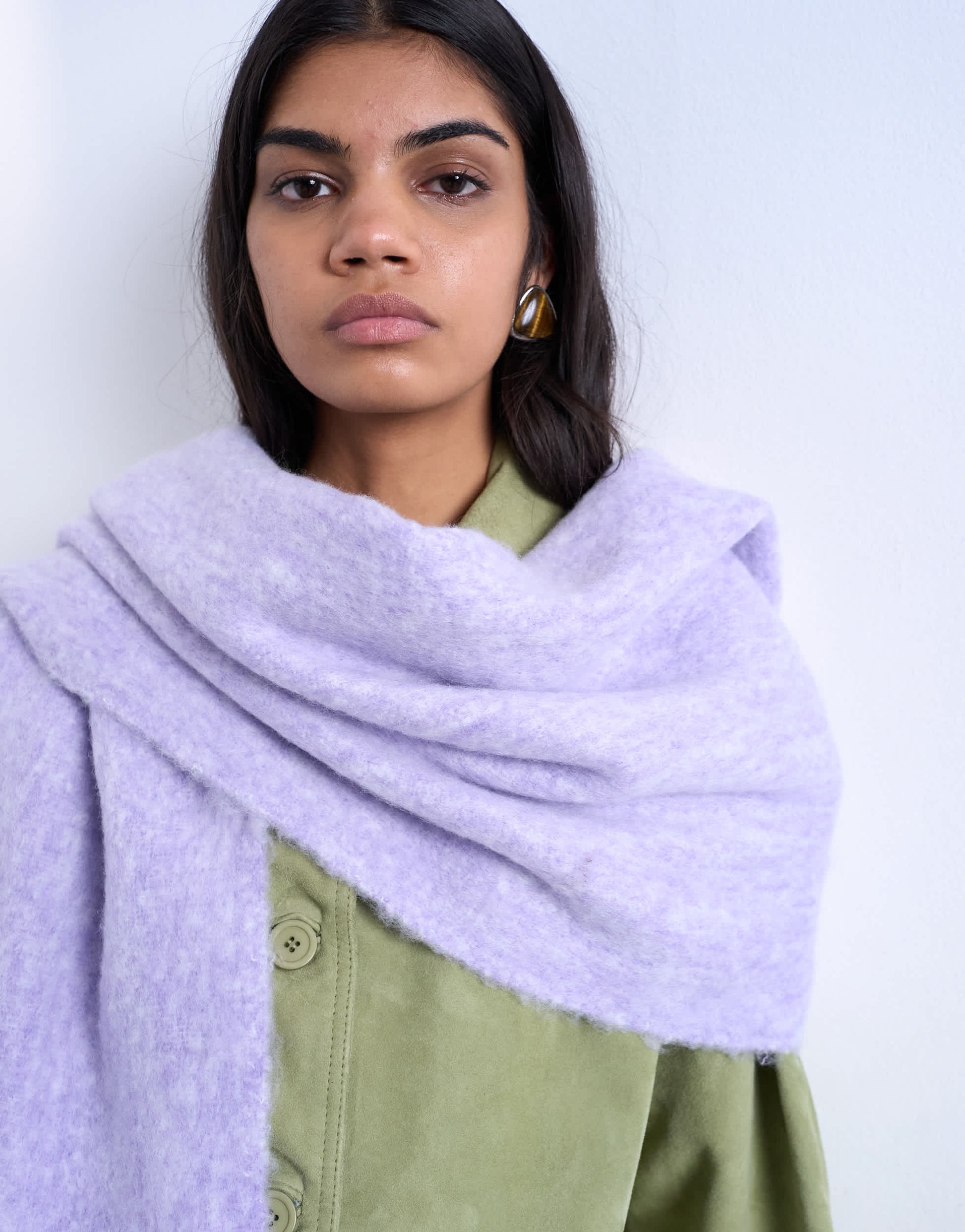 Topshop Sydney blanket scarf in lilac