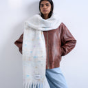 Topshop Sydney blanket scarf in off white