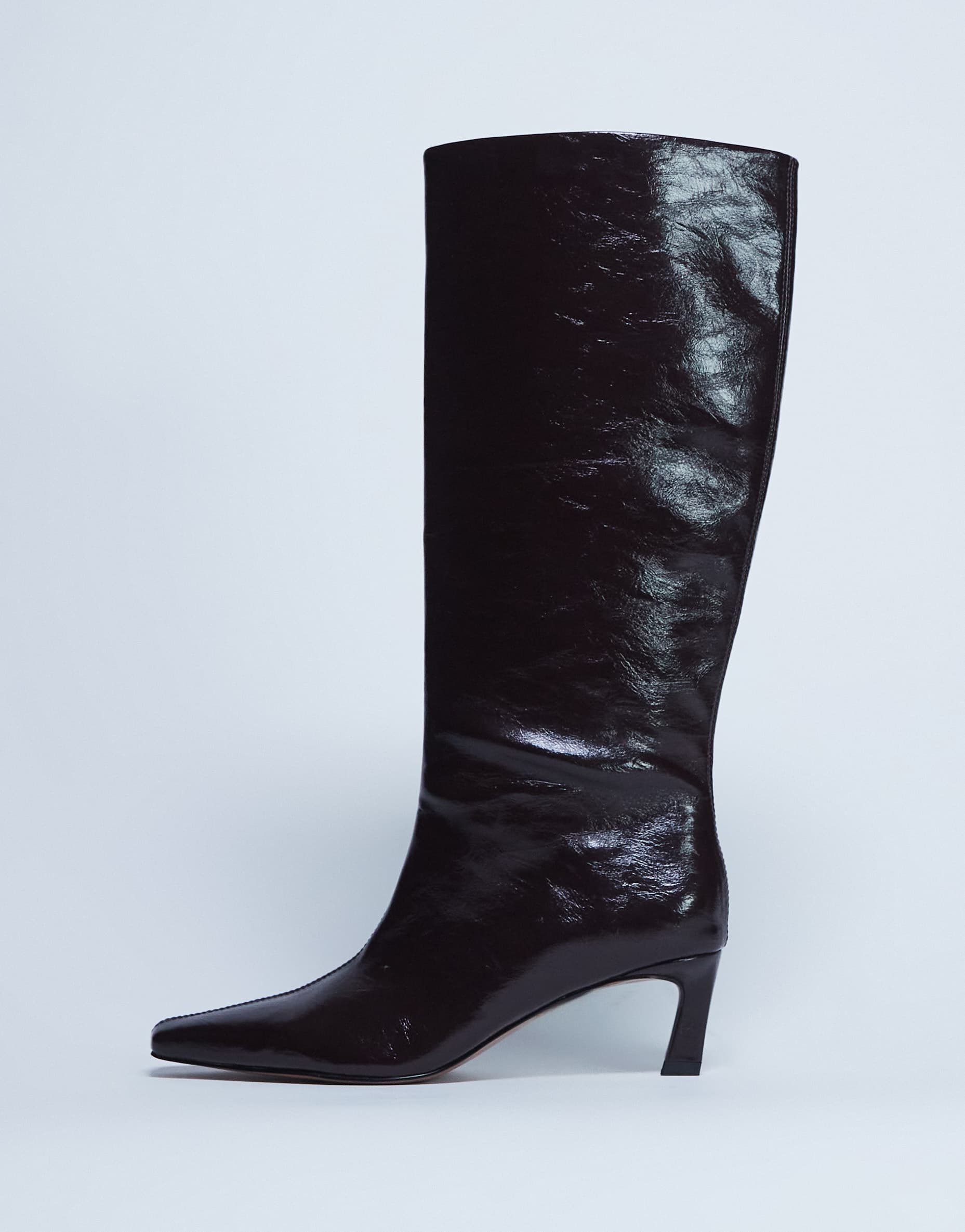 Bottes hautes à bout pointu Topshop Tanya couleur chocolat noir