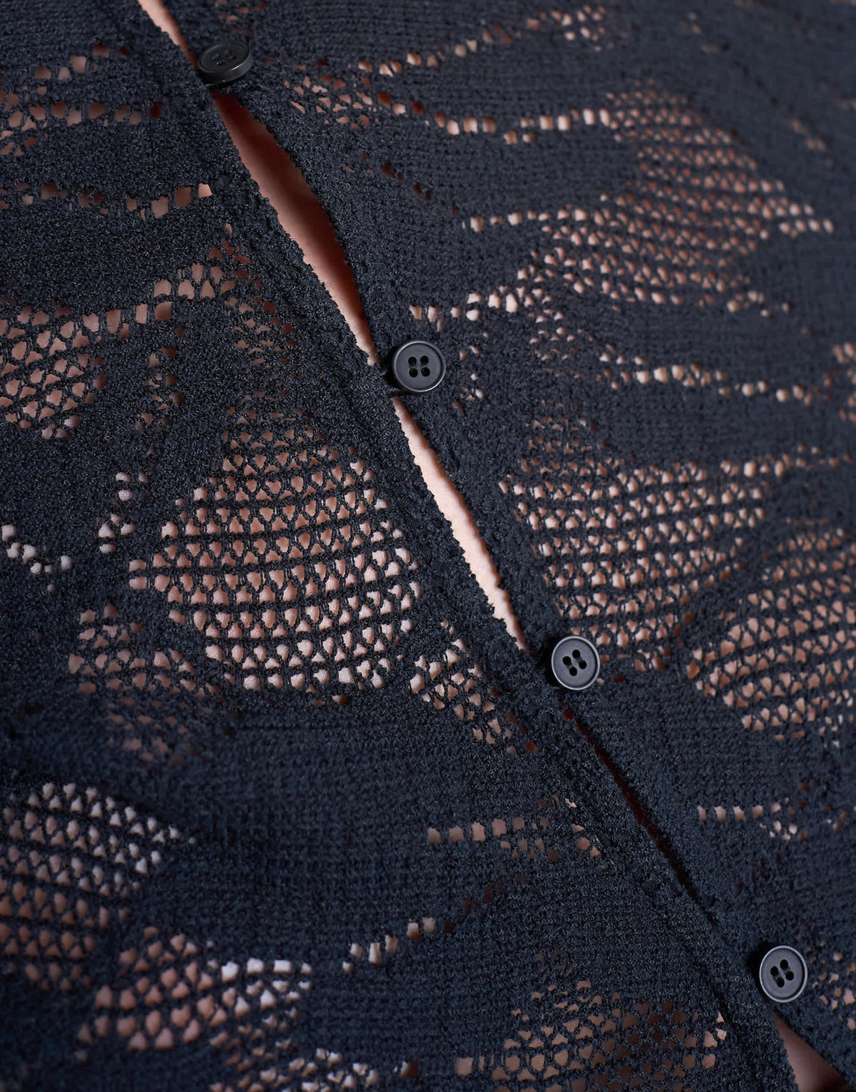 Topshop lace asymmetric top in black