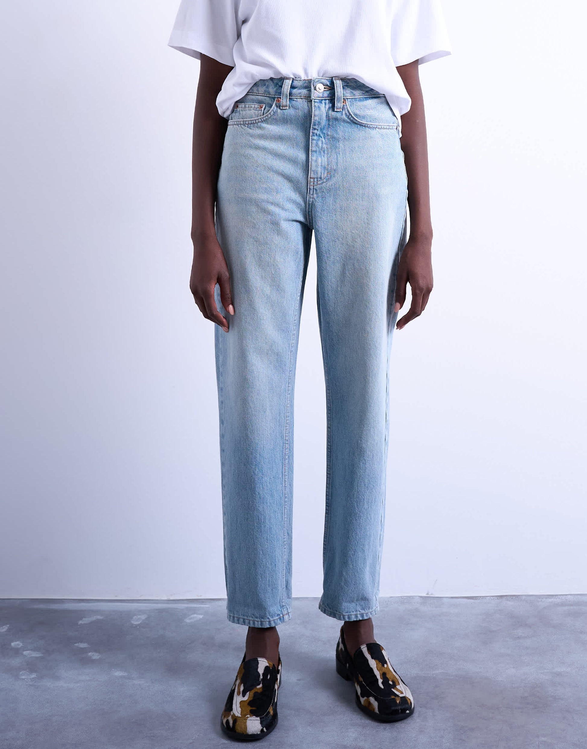 Topshop Original Mom high rise jean in bleach